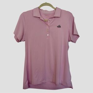 Peter Millar Women's Pink Short Sleeve Polo Shirt with Logo